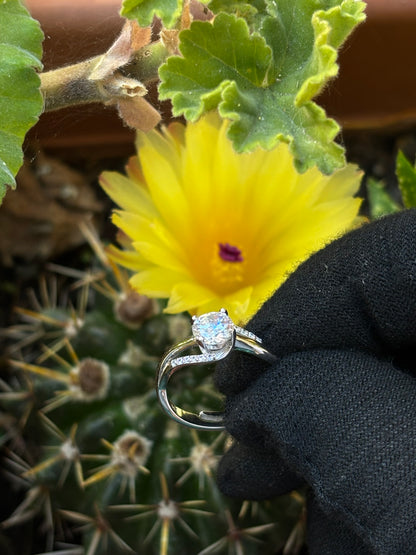 Anello Solitario Zirconato