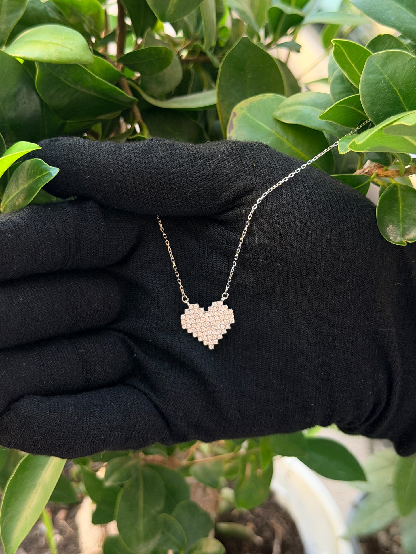 Collana Cuore Pixel