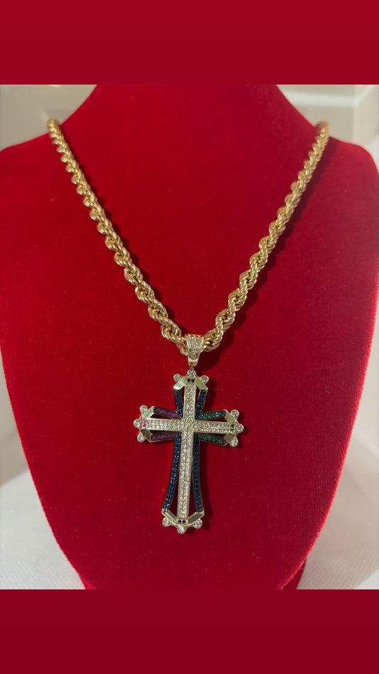 Corda 70 cm con croce Multicolor💎