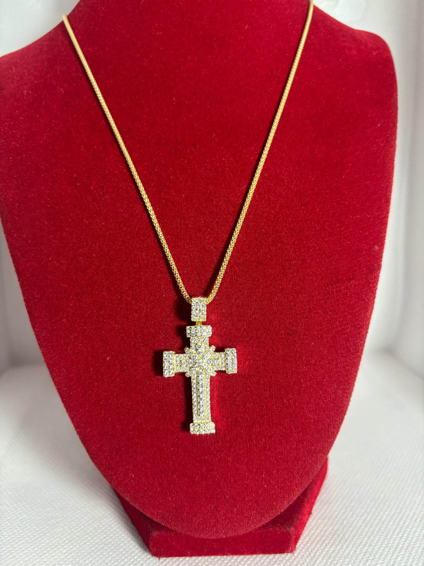 COLLANA POP CORN + CROCE SIMIL GEOLIER